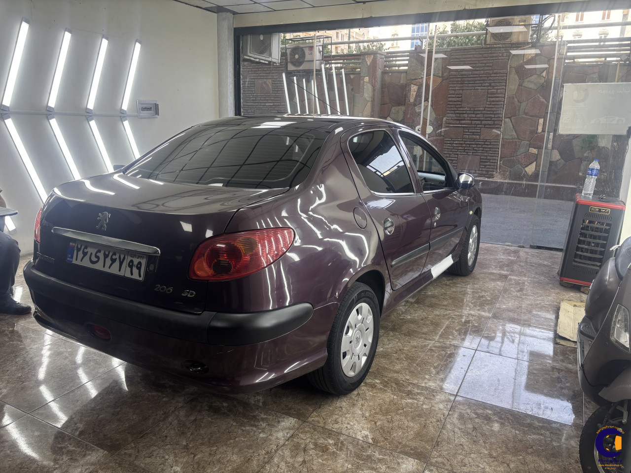 نمای 8 از خرید پژو 206 SD V8 مدل 2015-1394 مدل 2015-1394 رنگ بادمجانی نقدی و اقساطی در خودروشاپ